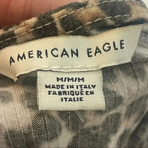 NWT American Eagle Women's Medium Leopard Cheetah Halter Knit Dress Stretch M - Picture 3 of 7